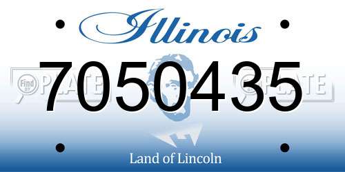 7050435 Illinois License Plate