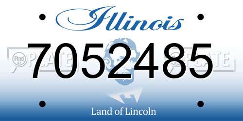 7052485 Illinois License Plate