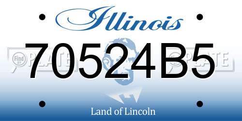 70524B5 Illinois License Plate