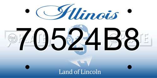 70524B8 Illinois License Plate