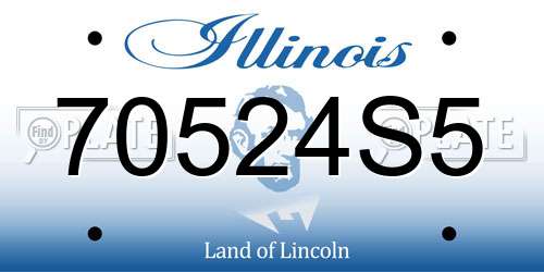 70524S5 Illinois License Plate