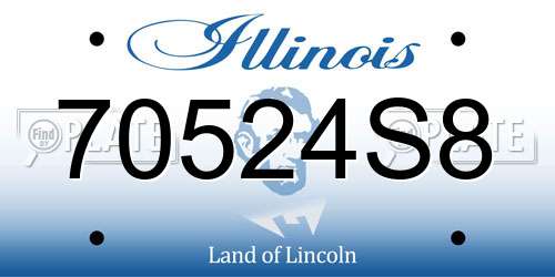 70524S8 Illinois License Plate