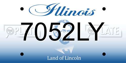 7052LY Illinois License Plate