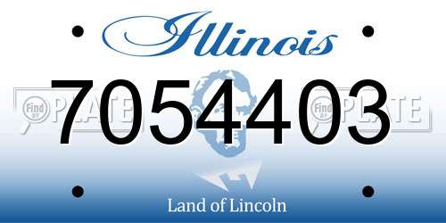 7054403 Illinois License Plate