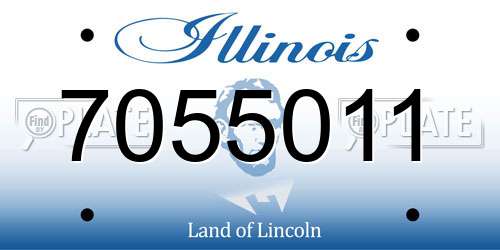 7055011 Illinois License Plate