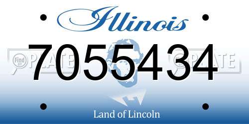 7055434 Illinois License Plate