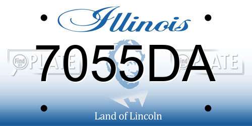7055DA Illinois License Plate