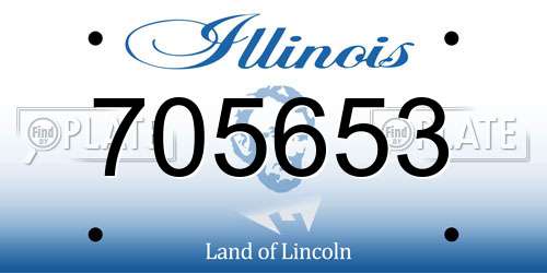 705653 Illinois License Plate