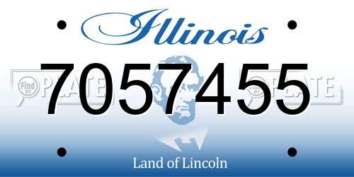 7057455 Illinois License Plate