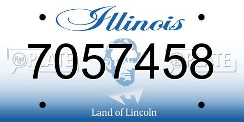 7057458 Illinois License Plate