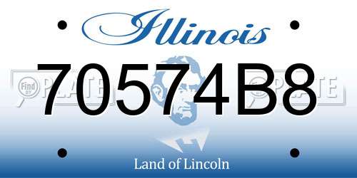 70574B8 Illinois License Plate