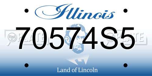 70574S5 Illinois License Plate