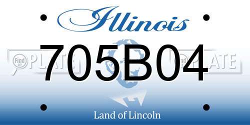 705B04 Illinois License Plate