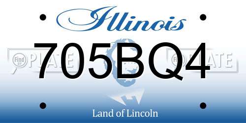 705BQ4 Illinois License Plate