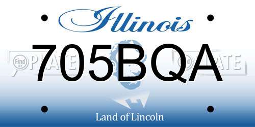 705BQA Illinois License Plate
