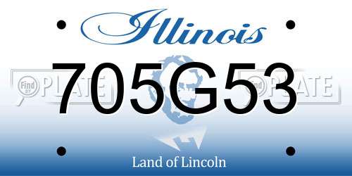705G53 Illinois License Plate