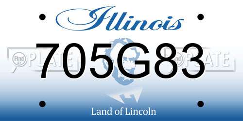 705G83 Illinois License Plate