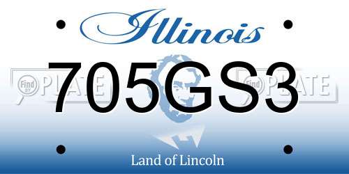 705GS3 Illinois License Plate