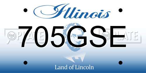 705GSE Illinois License Plate