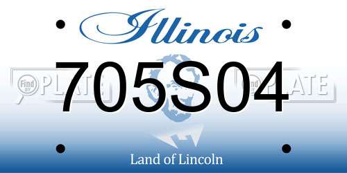 705S04 Illinois License Plate