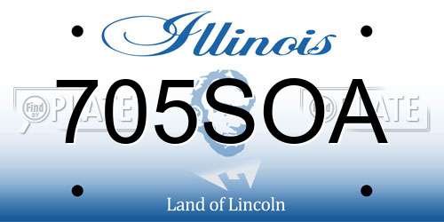 705SOA Illinois License Plate