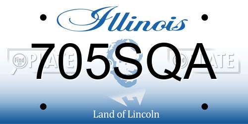 705SQA Illinois License Plate