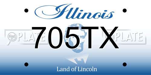 705TX Illinois License Plate