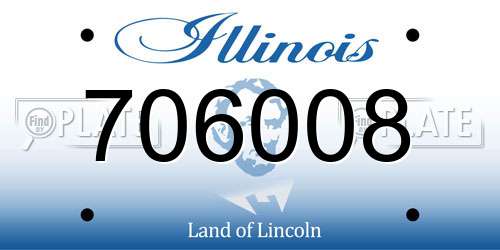 706008 Illinois License Plate