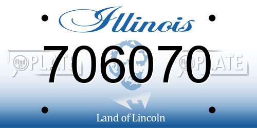 706070 Illinois License Plate
