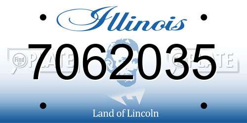 7062035 Illinois License Plate
