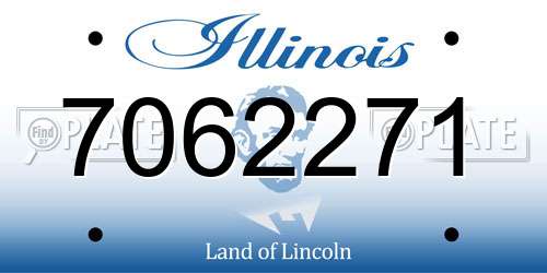 7062271 Illinois License Plate