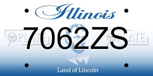 7062ZS Illinois License Plate