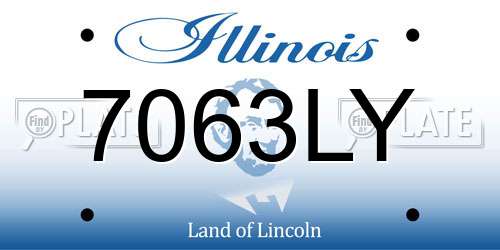 7063LY Illinois License Plate