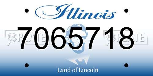 7065718 Illinois License Plate