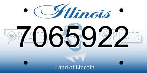 7065922 Illinois License Plate