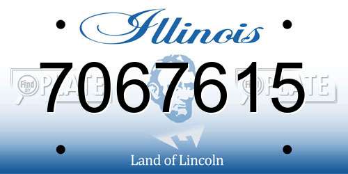 7067615 Illinois License Plate