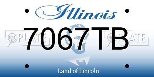 7067TB Illinois License Plate