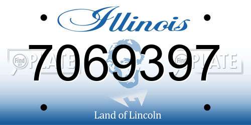7069397 Illinois License Plate