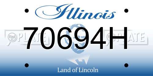 70694H Illinois License Plate