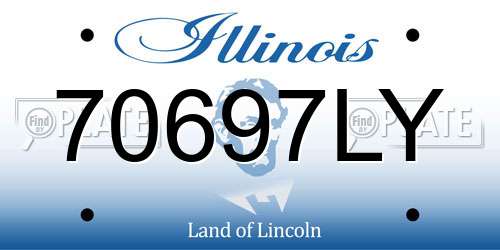 70697LY Illinois License Plate