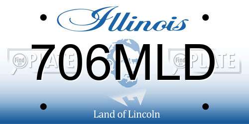 706MLD Illinois License Plate