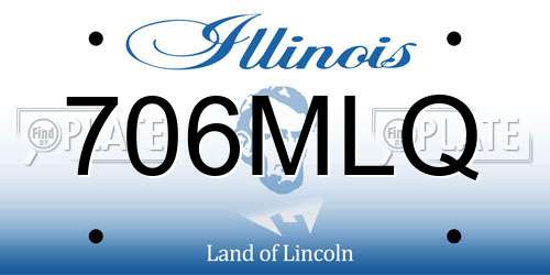 706MLQ Illinois License Plate
