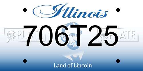 706T25 Illinois License Plate
