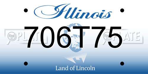 706T75 Illinois License Plate