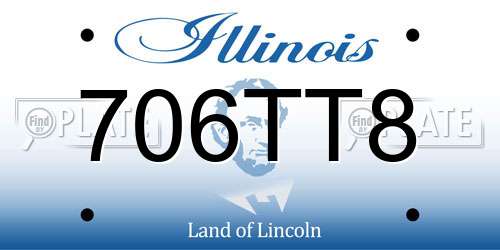 706TT8 Illinois License Plate