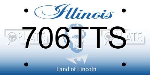 706TTS Illinois License Plate