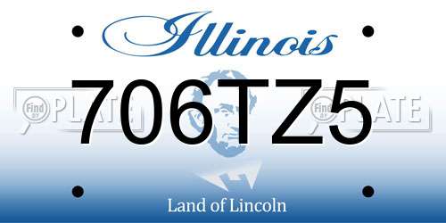 706TZ5 Illinois License Plate