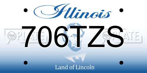 706TZS Illinois License Plate