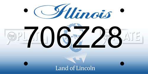 706Z28 Illinois License Plate