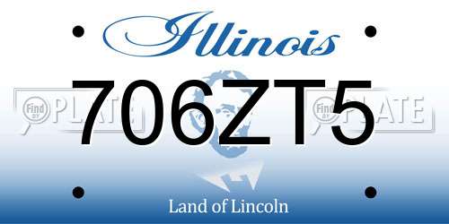 706ZT5 Illinois License Plate